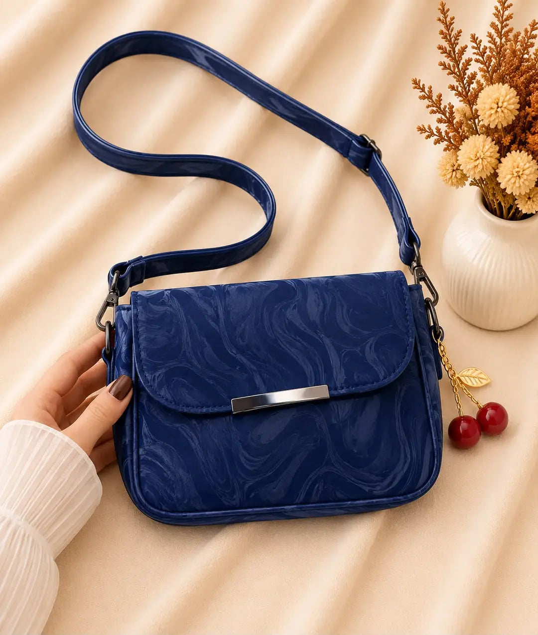 Women's Leather Plain Shoulder Bag