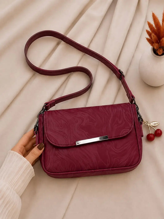 Women's Leather Plain Shoulder Bag