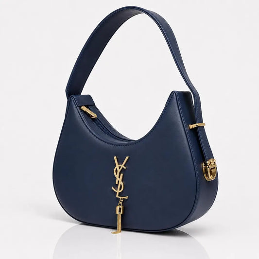 YSL Hobo Bag Plain Leather Adjustable Handle