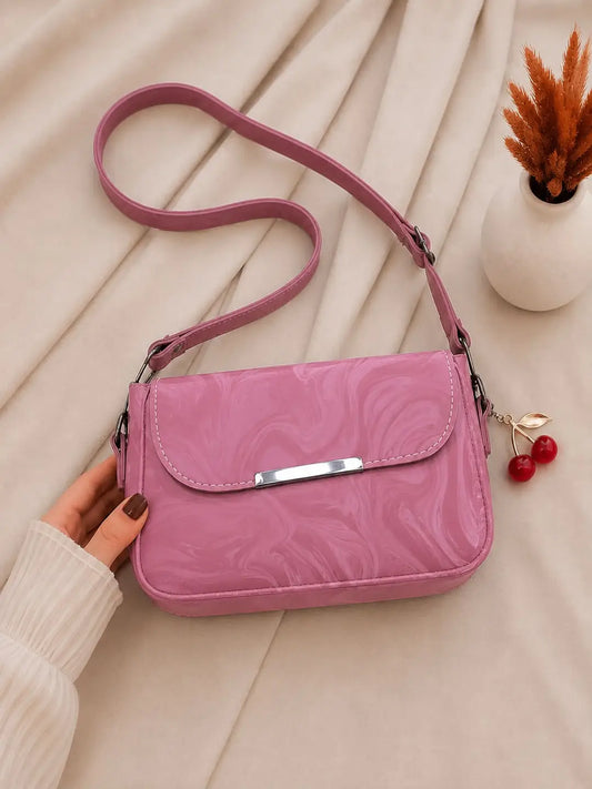 Women's Leather Plain Shoulder Bag