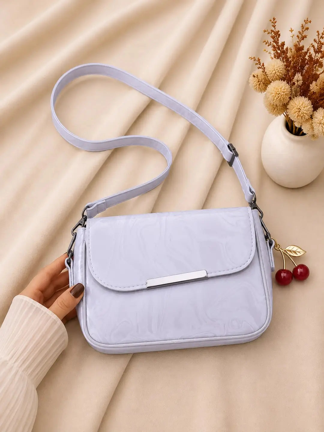 Women's Leather Plain Shoulder Bag