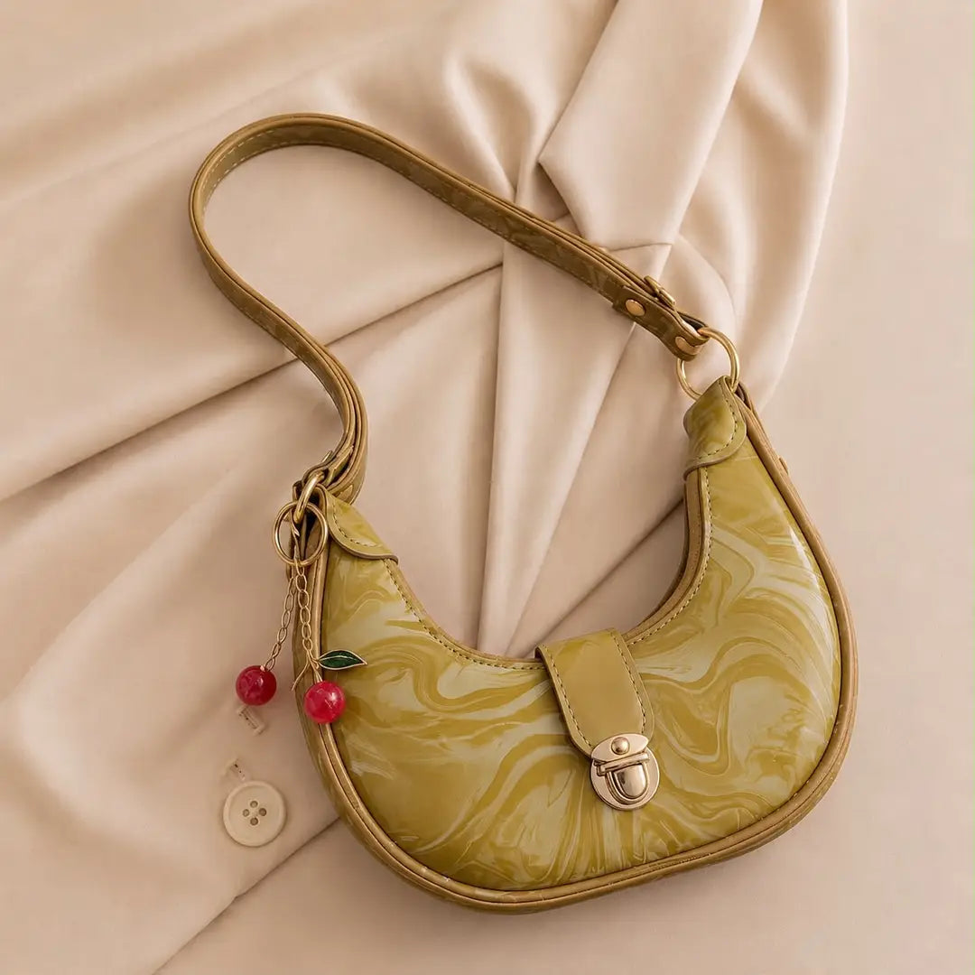 Women's Leather Plain Shoulder Bag
